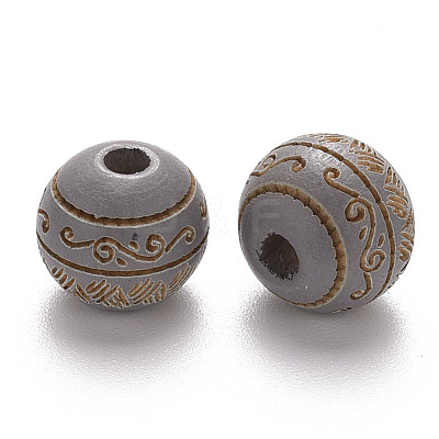 Painted Natural Wood Beads WOOD-N006-02A-08-1