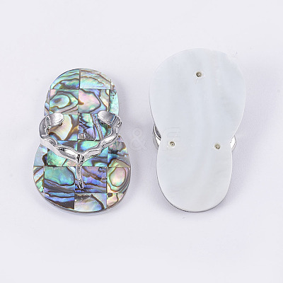 Abalone Shell/Paua Shell Pendants SSHEL-L008-18P-1