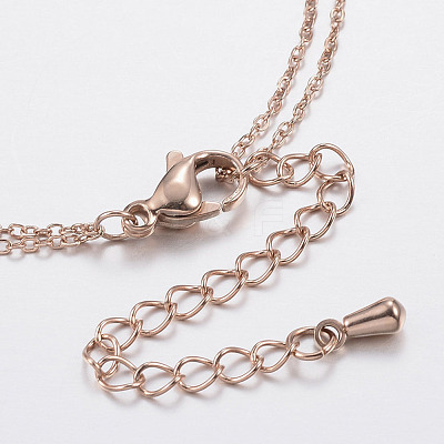 304 Stainless Steel Multi-Strand Anklets AJEW-H012-19RG-1