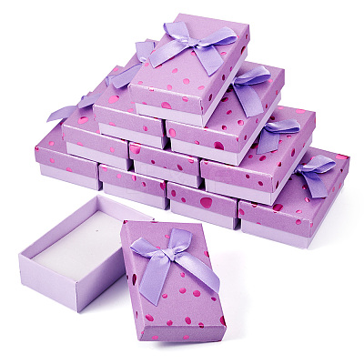 Polka Dot Pattern Cardboard Jewelry Packaging Boxes CON-TAC0011-04B-04-1