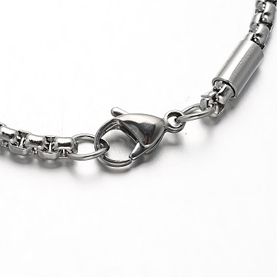 Tarnish Resistant Box Chain Bracelets X-BJEW-M125-01P-1