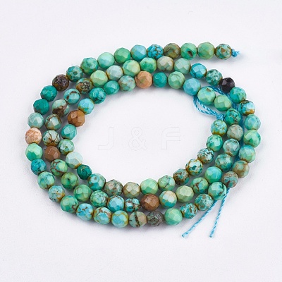 Dyed & Heated Natural Howlite Beads Strands X-TURQ-F010-04A-4mm-1