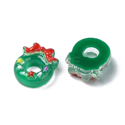Green Christmas Series Resin Cabochons CRES-Q006-02H-1