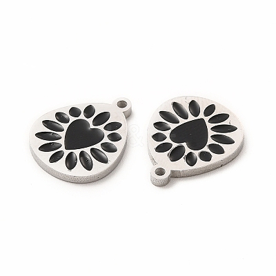304 Stainless Steel Enamel Pendants STAS-F291-04P-02-1
