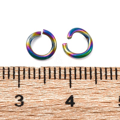Ion Plating(IP) 304 Stainless Steel Open Jump Rings STAS-N098-062G-01-1
