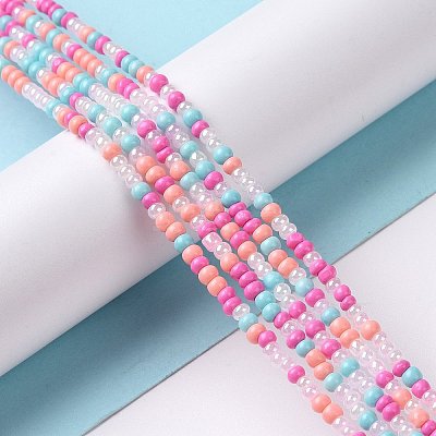 Glass Seed Bead Strands LAMP-B021-04G-1