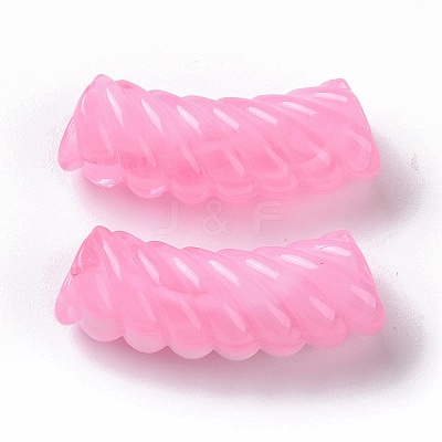 Two Tone Opaque Acrylic Beads OACR-A016-06-1