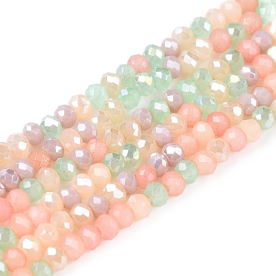 Electroplate Glass Beads Strands GLAA-T023-A16-03-1