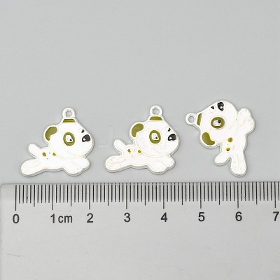 Alloy Enamel Puppy Charms EA514Y-1-1