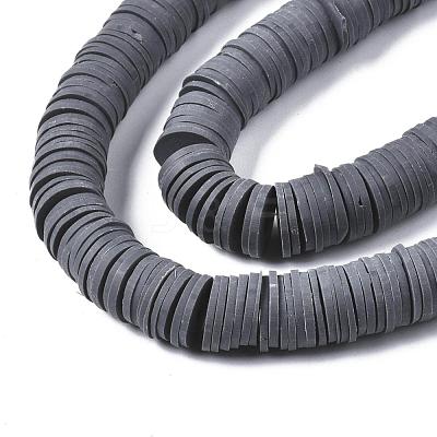 Flat Round Handmade Polymer Clay Beads CLAY-R067-12mm-41-1