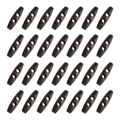 50Pcs 2-Hole Wood Buttons BUTT-UN0001-28A-01-1