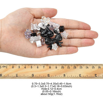Opaque & Transparent Acrylic Beads MACR-YW0002-01I-1