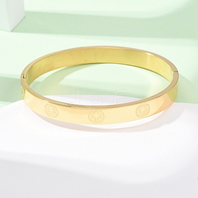 304 Stainless Steel Hinged Bangles for Women BJEW-B161-11G-02-1