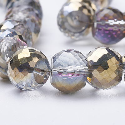 Electroplat Glass Beads Strands X-EGLA-Q092-8mm-A04-1