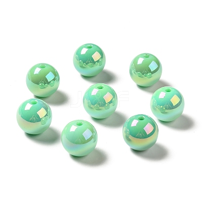 UV Plating Rainbow Iridescent Acrylic Beads PACR-D070-01A-1