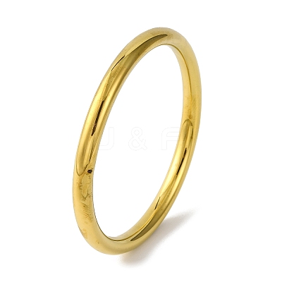 Ion Plating(IP) Plain 304 Stainless Steel Bangles for Women Hand Polished  BJEW-B104-33B-G-1
