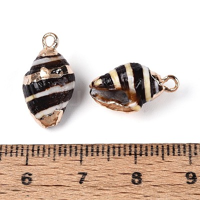 Electroplated Natural Shell Pendants BSHE-T015-02-1
