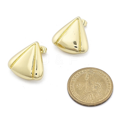 Brass Stud Earrings for Women EJEW-U035-07G-1
