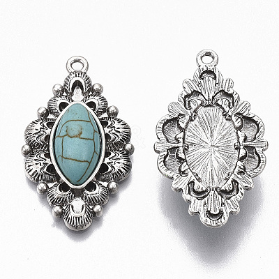 Tibetan Style Alloy Pendants X-PALLOY-R113-010-RS-1