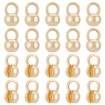 20Pcs Brass Bead Tips KK-BC0012-46-1