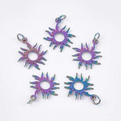 Ion Plating(IP) 304 Stainless Steel Solar Eclipse Pendants STAS-S105-JN158-1
