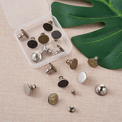 16sets 4 Styles Iron Button Pins for Jeans PALLOY-KS0001-07-1