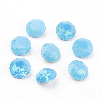 Pointed Back & Back Plated K9 Glass Rhinestone Cabochons RGLA-J012-10mm-394-1