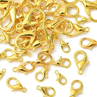 50Pcs 5 Styles Zinc Alloy Lobster Claw Clasps FIND-YW0003-96G-1