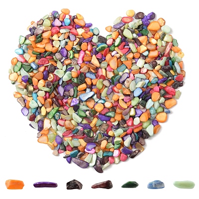 50G Dyed Natural Freshwater Shell Chip Beads BSHE-YW0001-04-1