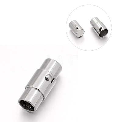 Tarnish Resistant 304 Stainless Steel Column Locking Tube Magnetic Clasps X-STAS-E089-05D-1