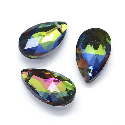 Faceted Glass Pendants GLAA-F069-L-B01-1