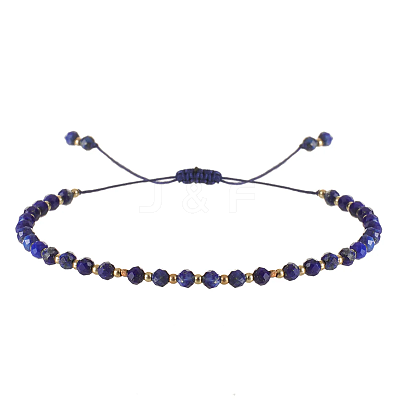 Natural Lapis Lazuli Beads Braided Bead Bracelets for Women AI9762-15-1