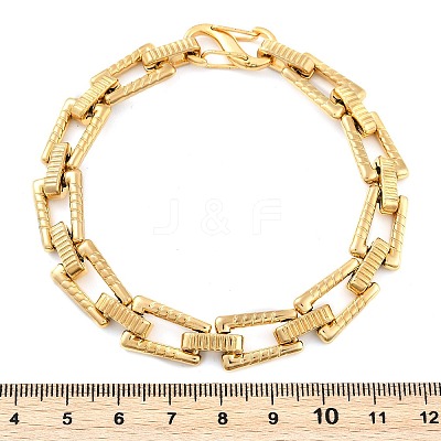 304 Stainless Steel Trapezoid Link Chain Bracelets for Women Men BJEW-F488-46G-1