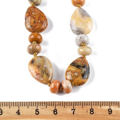 Natural Crazy Agate Beaded Necklaces NJEW-S399-23-1