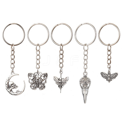 Tibetan Style Alloy Pendant Keychains KEYC-JKC00704-1