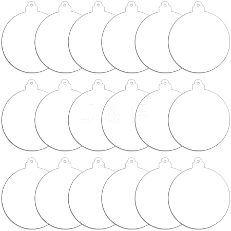 30Pcs Transparent Acrylic Big Pendants MACR-SC0001-74-1