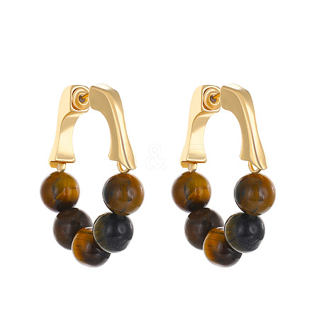 Round Alloy Hoop Earrings WH-WGA45C7-02-1