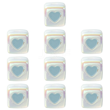10Pcs Opaque Acrylic Enamel Beads ACRC-FS0001-02C-1