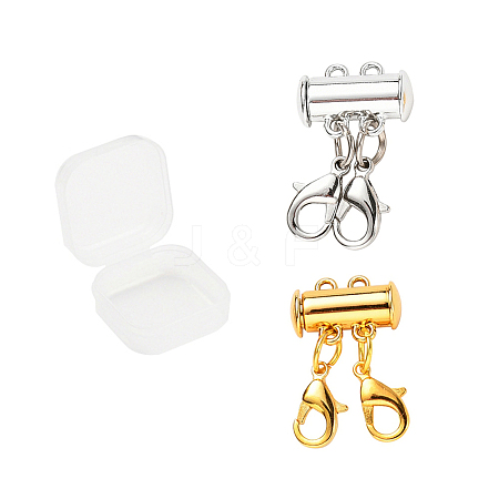 2 Set 2 Style Alloy Magnetic Slide Lock Clasps FIND-YW0001-25-1