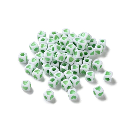 Opaque Acrylic Beads OACR-D301-06A-1