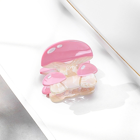 Cute Mushroom Cellulose Acetate Claw Hair Clips PW-WG40B9D-01-1