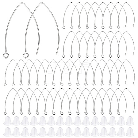 Beebeecraft 200Pcs 304 Stainless Steel Earring Hooks STAS-BBC0004-46-1