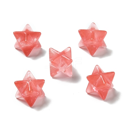 Cherry Quartz Glass Beads G-A206-01B-04-1