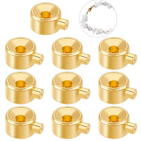 10Pcs 925 Sterling Silver Flat Round Crimp Beads STER-BC0002-69G-1