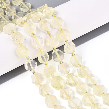 Natural Lemon Quartz(Heated) Beads Strands G-P534-A20-01-1
