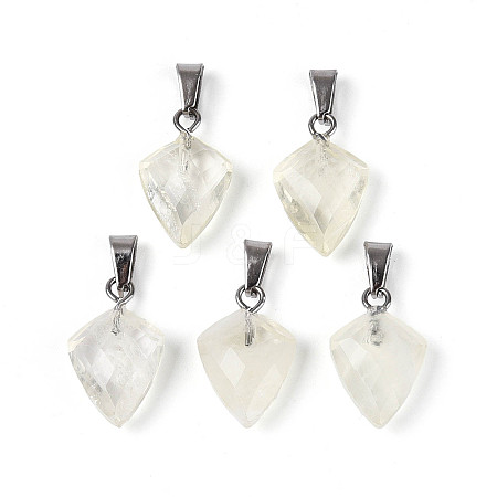 Natural Lemon Quartz Pendants G-N349-18P-05-1