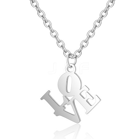 Tarnish Resistant 201 Stainless Steel Pendants Necklaces LS-NJEW-S063-TN460-1-1
