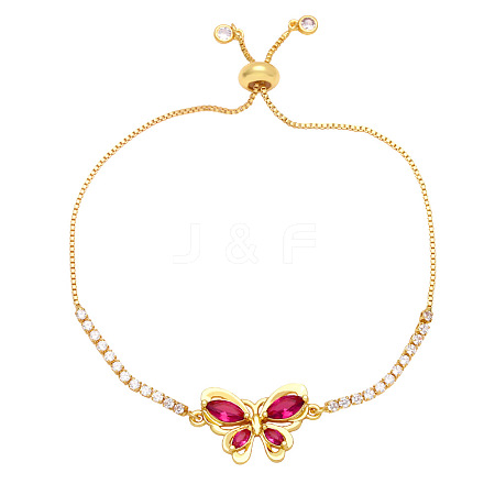 Chic and Minimalist Butterfly Bracelet with Sparkling Zircon Stones ST3887418-1