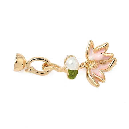 Brass Enamel Fold Over Clasps KK-S531-31G-A-1