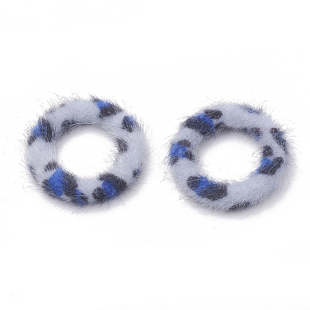 Faux Mink Fur Covered Linking Rings X-WOVE-N009-08G-1